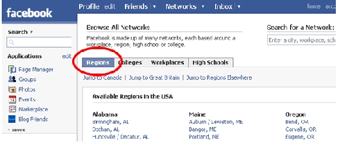 facebook regio netwerk