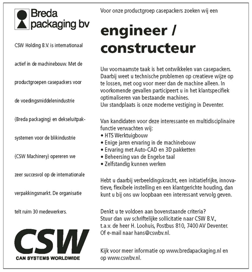vacature engineer