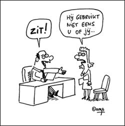 Sollicitatiegesprek cartoon